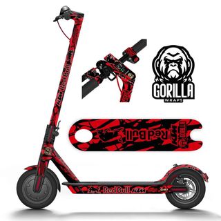 Vinilo Redbull rojo + base para patinete Xiaomi