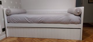 Cama nido madera lacada en blanco