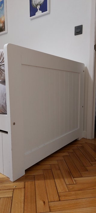 Cama nido madera lacada en blanco