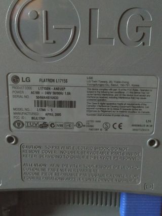 Monitor LG 17 pulgadas 