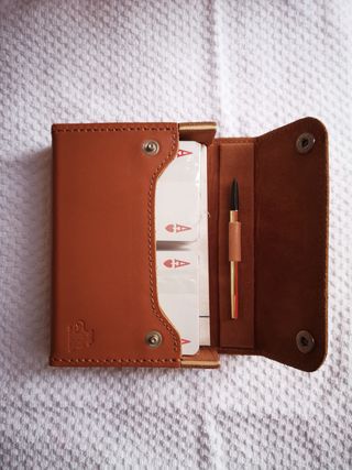 Custodia in vera pelle per carte da gioco Modiano