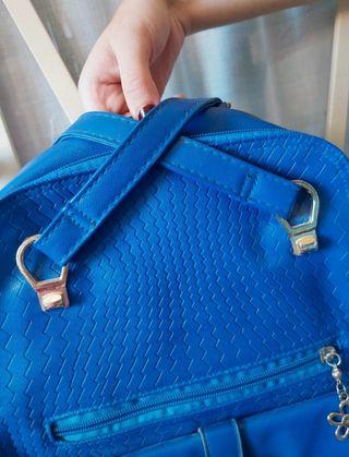 Mochila vintage azul