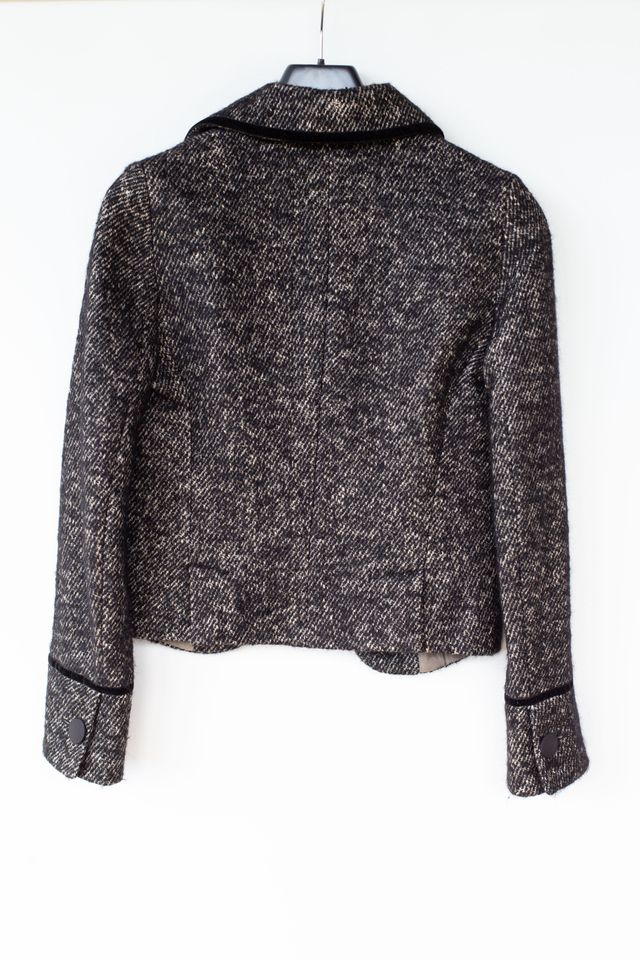 Blazer corta mezcla lana Massimo Dutti talla s