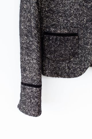 Blazer corta mezcla lana Massimo Dutti talla s