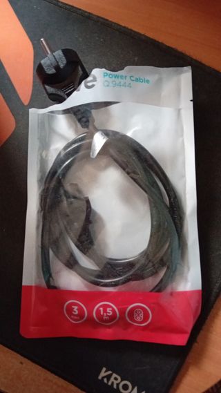 Cable alimentacion universal 3 pins. Nuevo