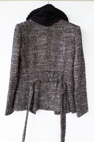 Blazer cinturón mezcla lana Zara talla s