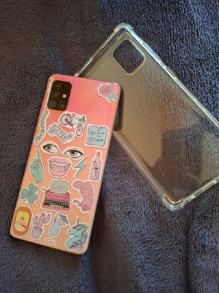 A51 con funda y cristal templado