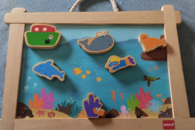 Lavagna magnetica in legno Goula