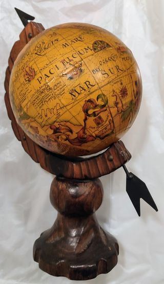 Bola del mundo, globo terráqueo d madera
