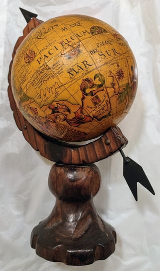 Bola del mundo, globo terráqueo d madera