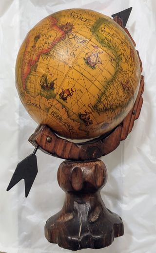 Bola del mundo, globo terráqueo d madera