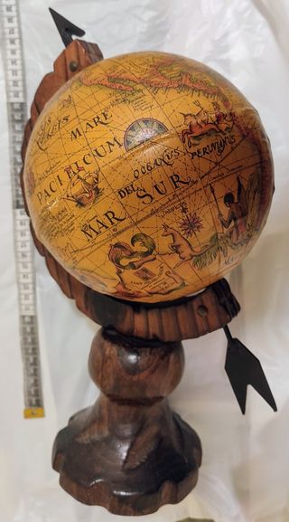 Bola del mundo, globo terráqueo d madera