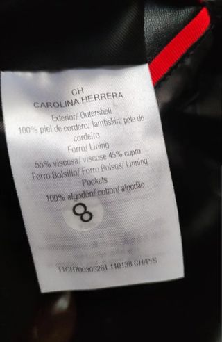 Cazadora de cuero ,carolina Herrera de hombre
