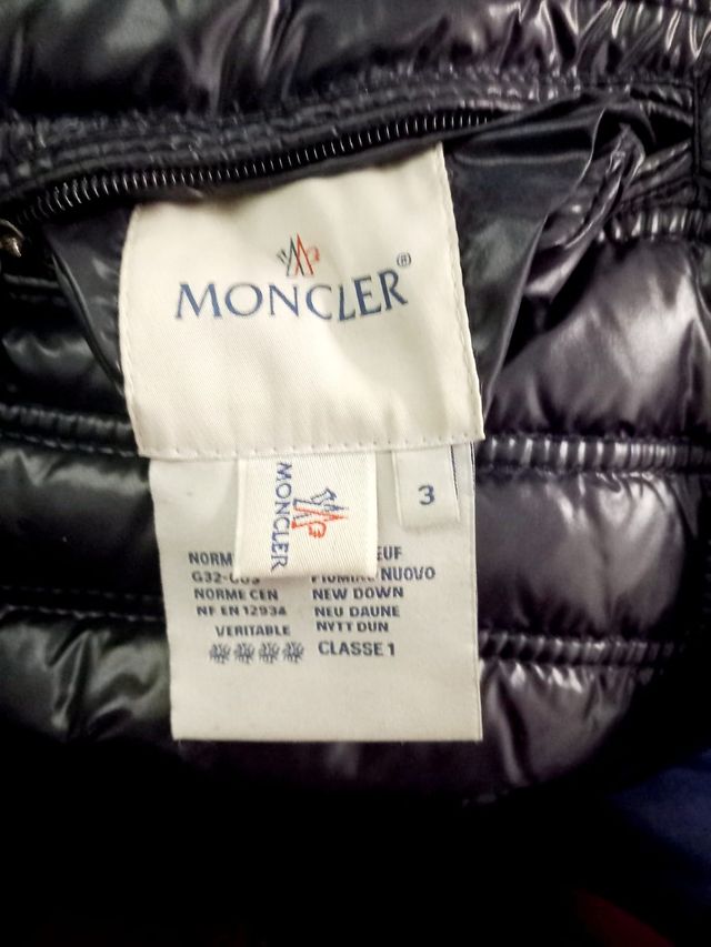 Piumino Moncler uomo, colore blu, taglia 3