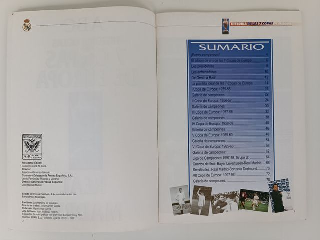 ÁLBUM HISTORIA LAS 7 COPAS DE EUROPA REAL MADRID
