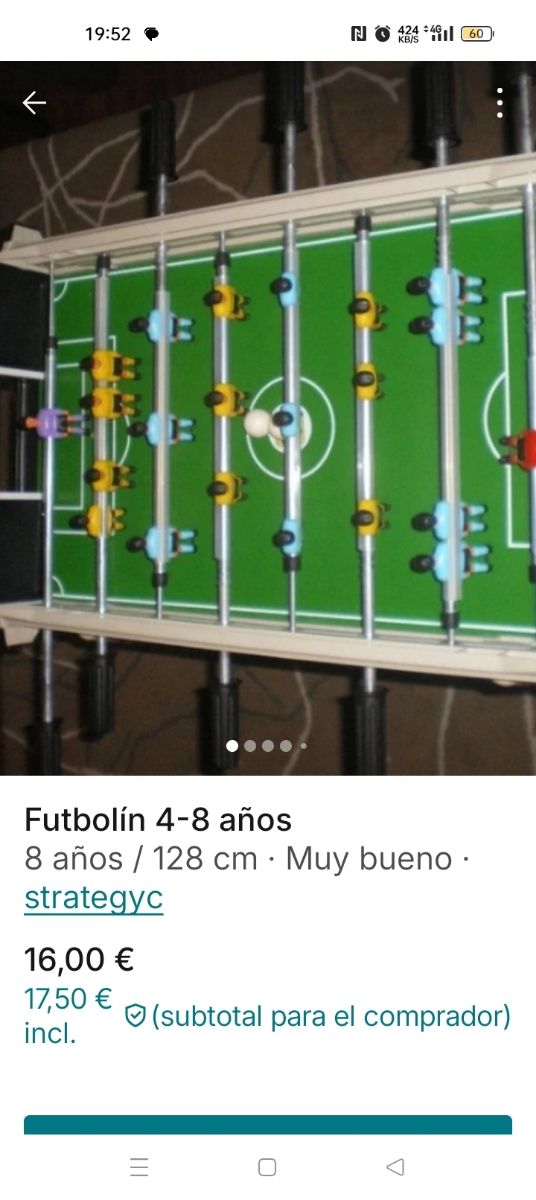 Futbolín para niños 4-8 años