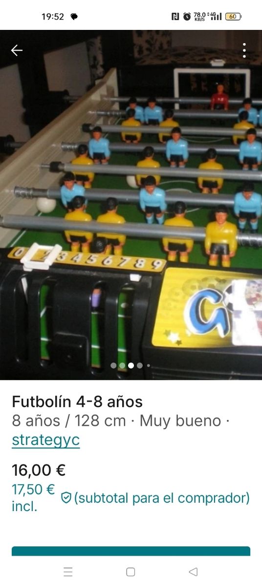 Futbolín para niños 4-8 años