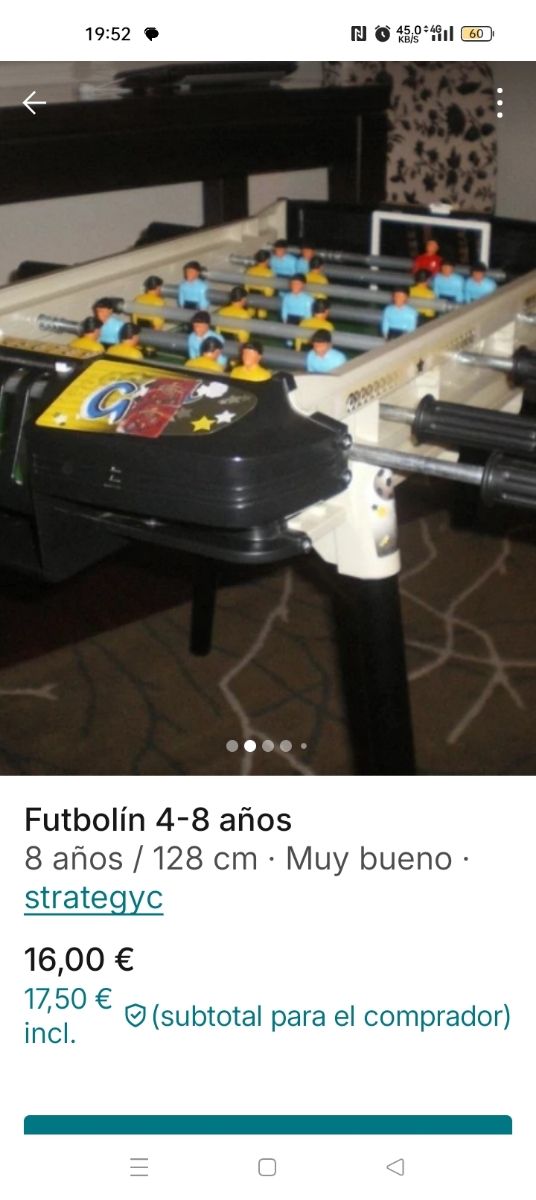 Futbolín para niños 4-8 años