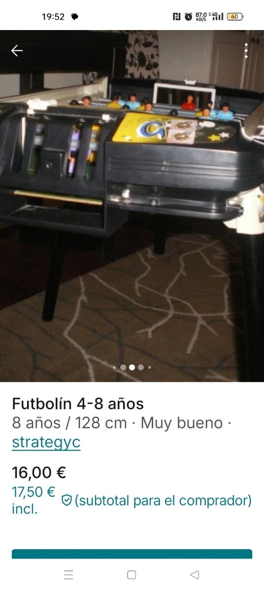 Futbolín para niños 4-8 años