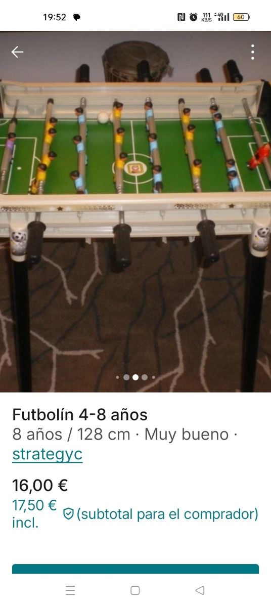 Futbolín para niños 4-8 años