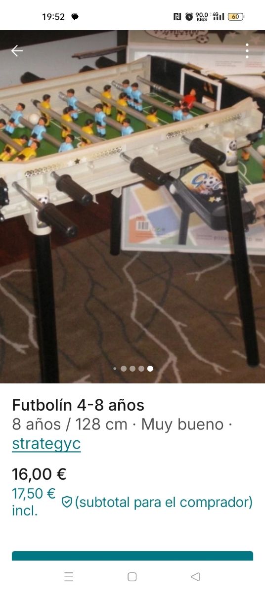Futbolín para niños 4-8 años