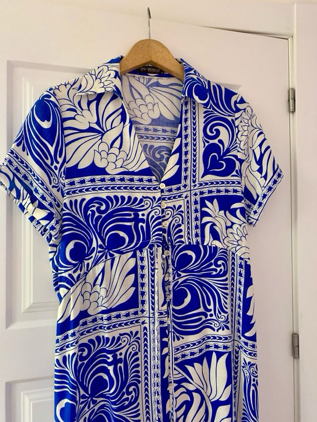 Vestido tonos azules de Menglu