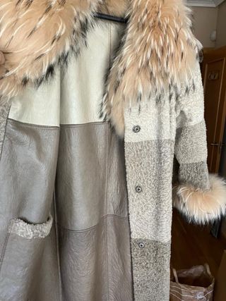 Abrigo reversible napa y astracán