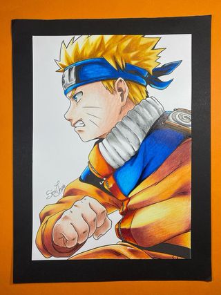 Disegno naruto shippuden su foglio A4