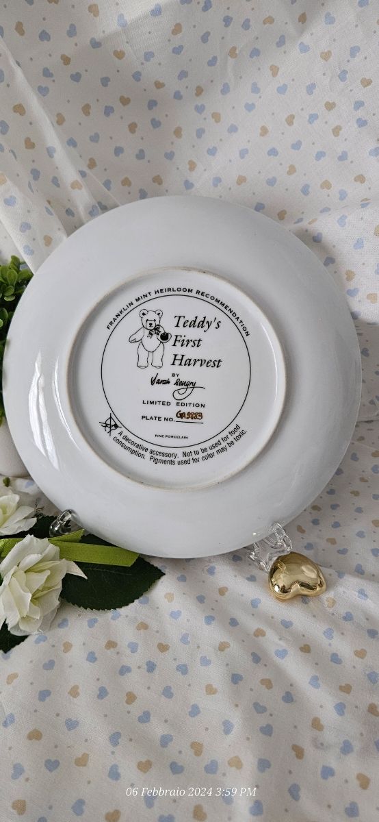 Piatto inglese con orsetto