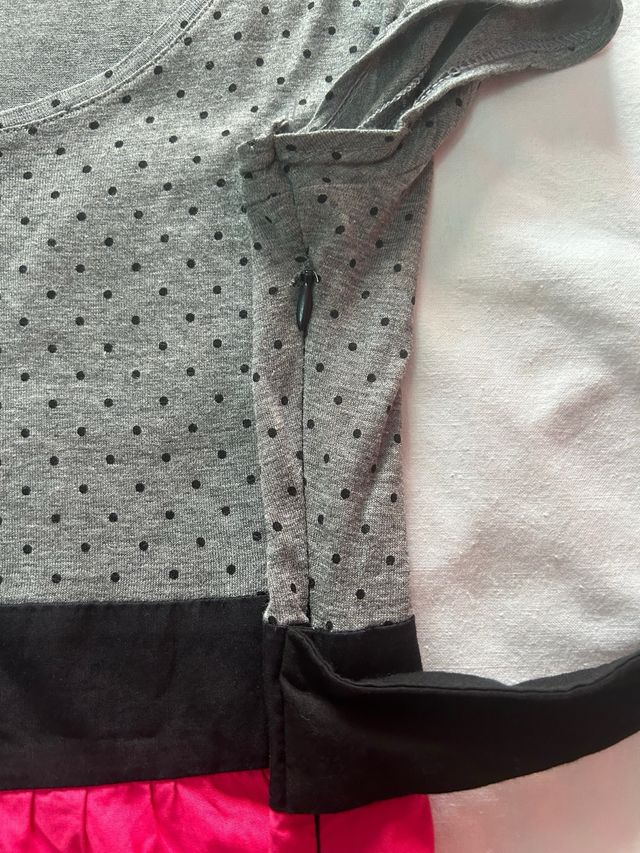 Vestido corto Promod rosa y negro