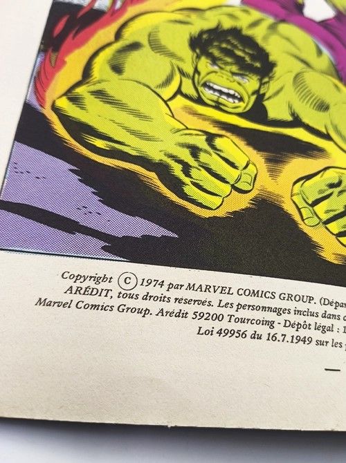 Cómic vintage Hulk Au Pays Caché