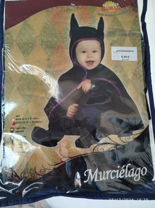 disfraz de murcielogo bebe