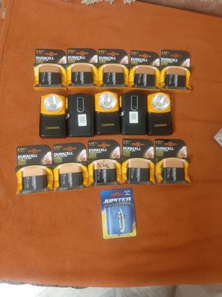 Lote linternas y pilas