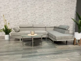 RINCONERA GRANDE en gris terciopelo chaiselongue