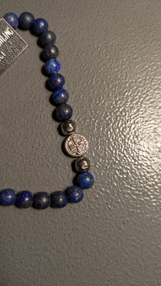 Bracciale uomo Argento e Agata nera