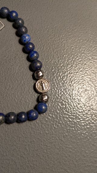 Bracciale uomo Argento e Agata nera