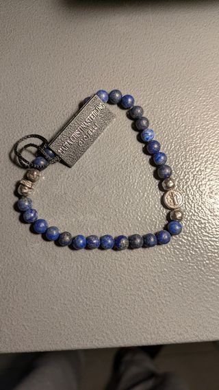 Bracciale uomo Argento e Agata nera