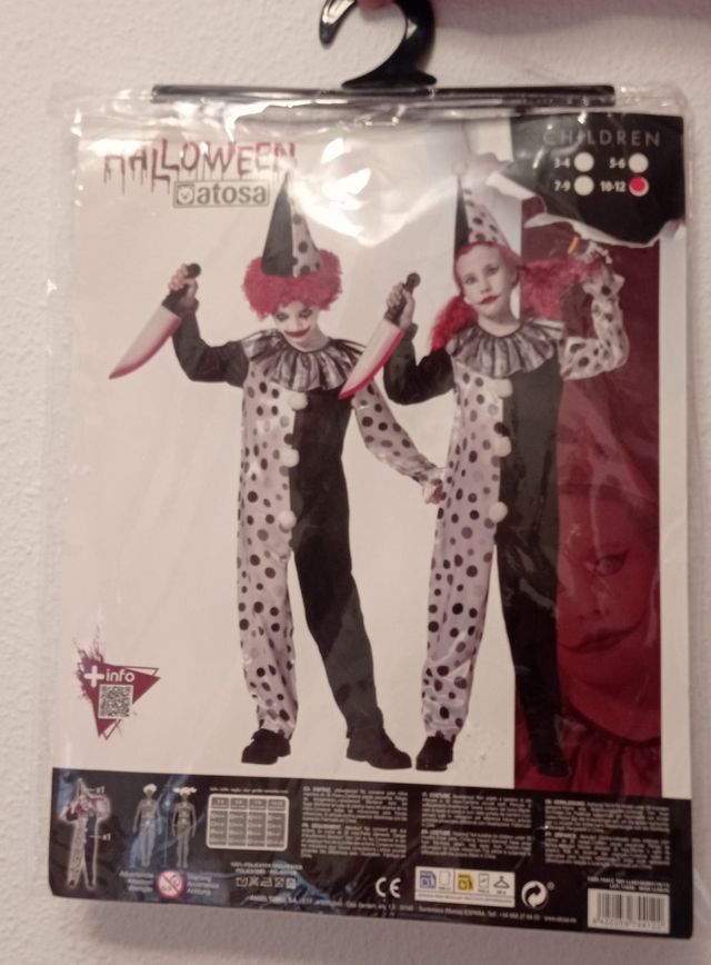 DISFRAZ PAYASO HALLOWEEN