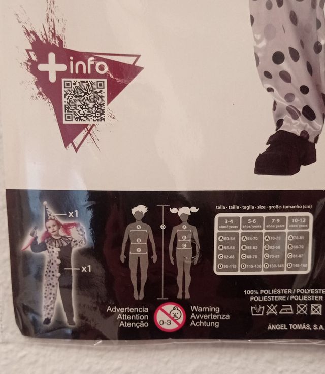 DISFRAZ PAYASO HALLOWEEN