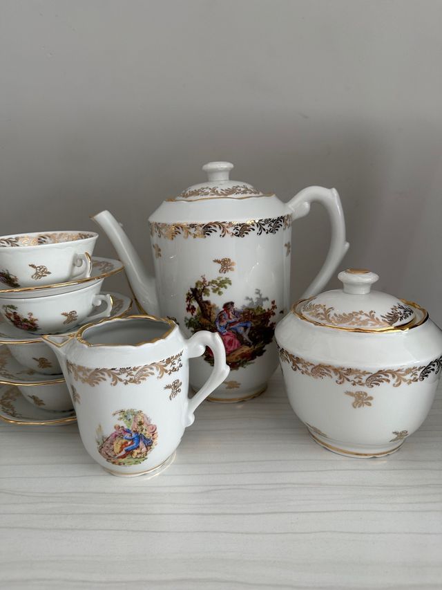 Juego de te porcelana couleuvre