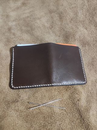 Cartera billetera minimalista de cuero