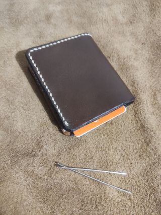 Cartera billetera minimalista de cuero