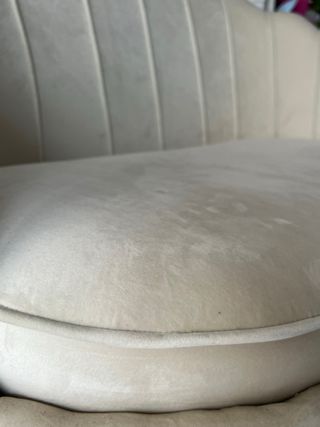 Sofa terciopelo beige
