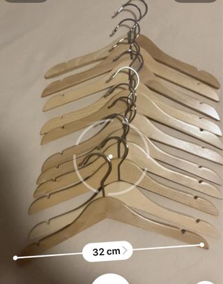 15 perchas de madera prendas niños
