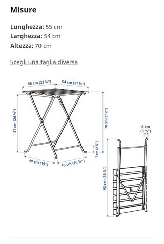 Tavolino a doghe in legno e ferro ikea