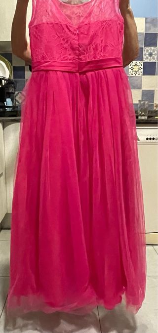 Vestido Rosa de Fiesta para niña 9/10