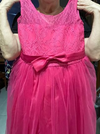 Vestido Rosa de Fiesta para niña 9/10