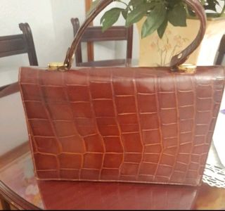 Bolso de piel de cocodrilo autentico 