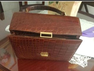 Bolso de piel de cocodrilo autentico 