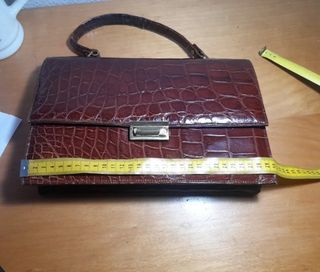 Bolso de piel de cocodrilo autentico 